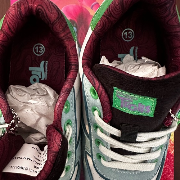 Kids Trolls Sneakers - Blue and Green - UP - Picture 5 of 7
